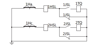 JSL-25继电器构成的去分流操作机构的保护原理图 JSL-25继电器构成的去分流操作机构的保护原理图
