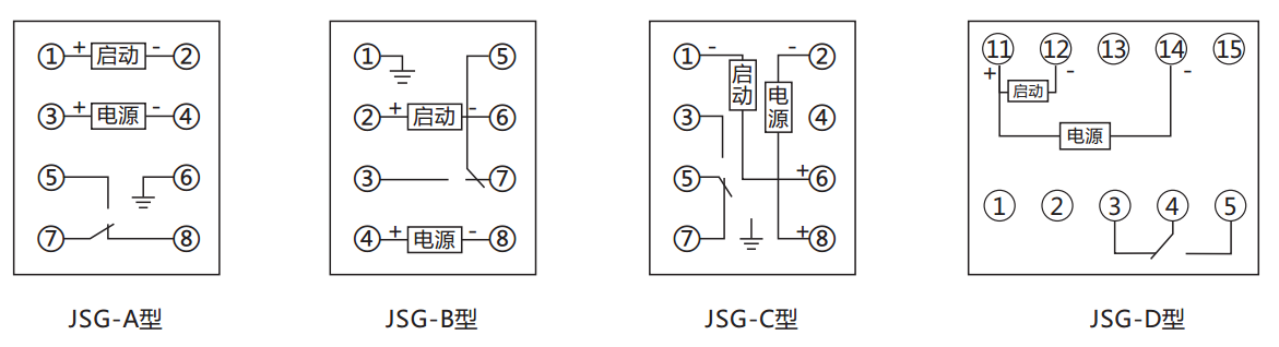 JSG-B型静态闪光继电器内部接线及外引接线图(正视图) JSG-B型静态闪光继电器内部接线及外引接线图(正视图)