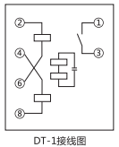 DD-1/40接地继电器外引接线图 DD-1/40接地继电器外引接线图