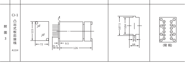 DD-1/40接地继电器外形及开孔尺寸2 DD-1/40接地继电器外形及开孔尺寸2