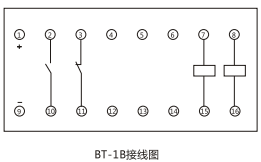 BT-1B/200同步检查继电器内部接线及外引接线图 BT-1B/200同步检查继电器内部接线及外引接线图