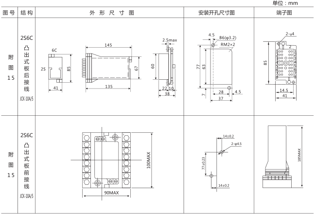 DZZ-12组合中间继电器外形及安装尺寸图片 DZZ-12组合中间继电器外形及安装尺寸图片