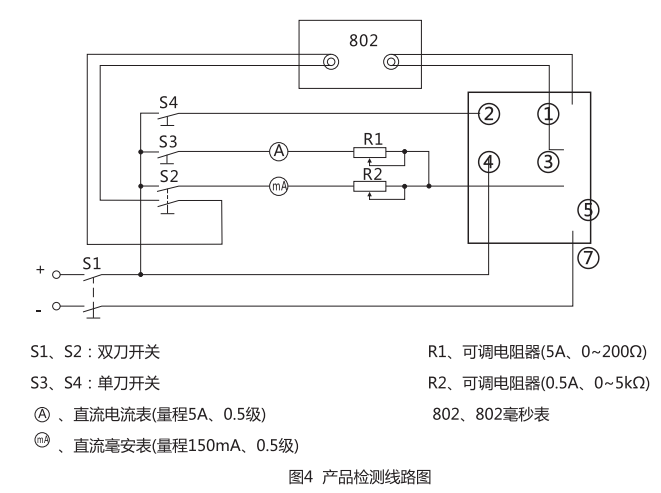 JC-17冲击继电器调试检验线路图 JC-17冲击继电器调试检验线路图