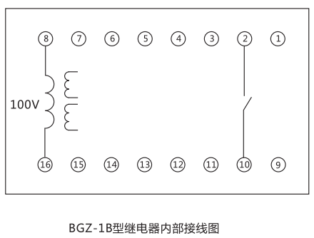 BGZ-1B高频率继电器内部接线图 BGZ-1B高频率继电器内部接线图