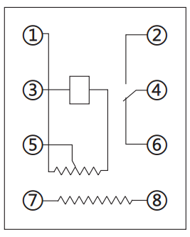 LY-1A电压继电器内部接线及外引接线图(正视图) LY-1A电压继电器内部接线及外引接线图(正视图)