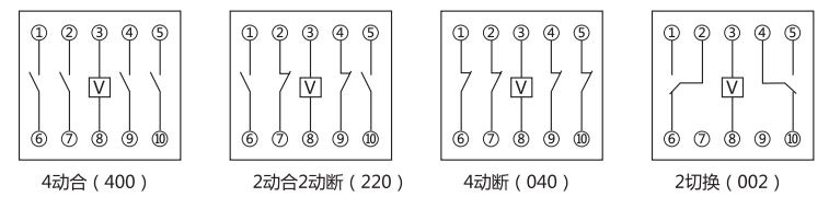 JY-16A中间继电器内部接线图及外引接线图 JY-16A中间继电器内部接线图及外引接线图