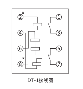 DT-1/160同步检查继电器内部接线及外部接线图 DT-1/160同步检查继电器内部接线及外部接线图